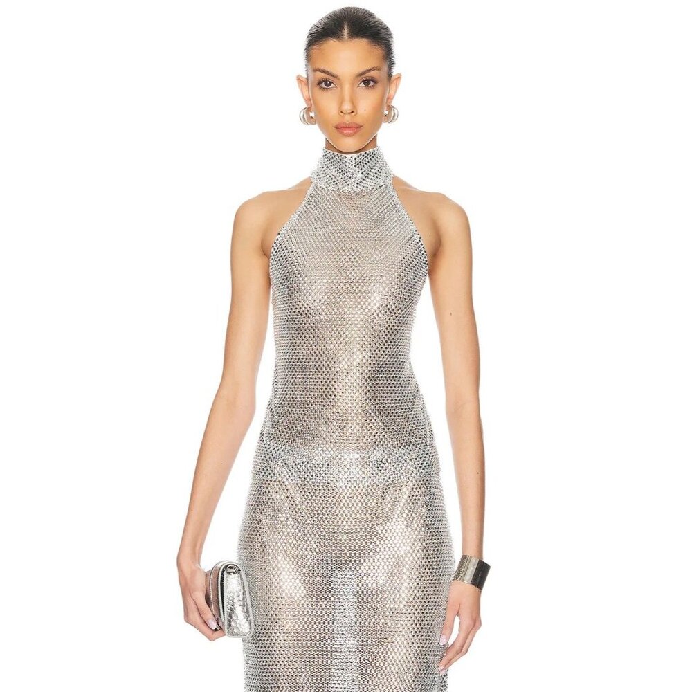 The New Arrivals by Ilkyaz Ozel Angela Top in Elmas 36 Womens Crystal Tank